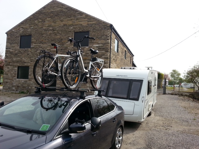 bike rack while towing caravan