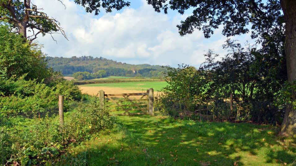countryside views near our caravan sites in south east england